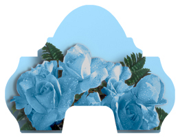 DARAY-L-061 Bouquet Of Roses Blue